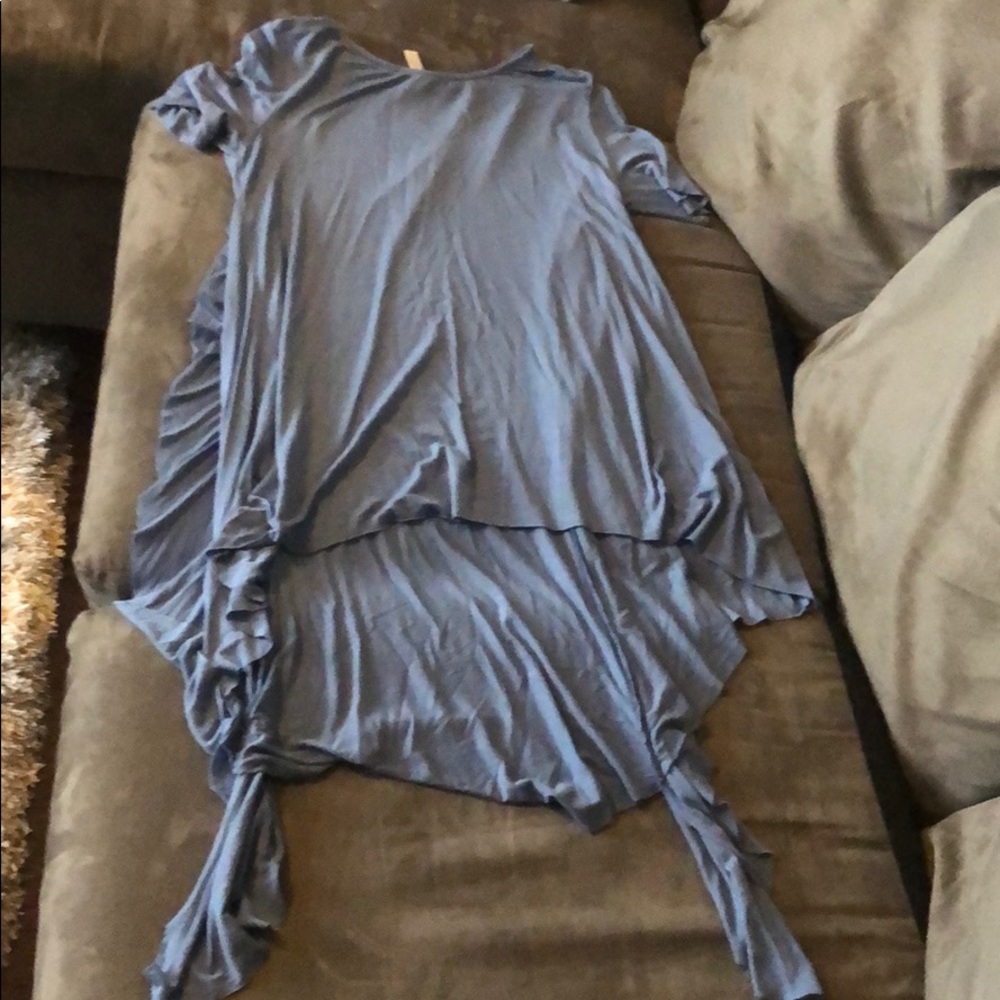 Light blue cute ruffles on back